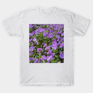 purple floral pattern T-Shirt